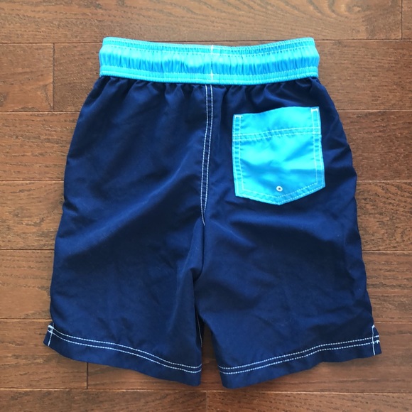 Lands End Boys Blue Swim Trunks - Picture 4 of 5